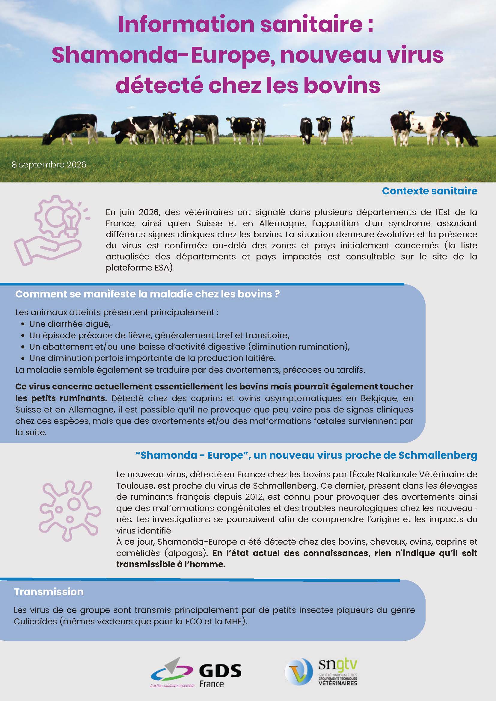 Fiche éleveurs Shamonda-Europe - page 1 - GDS France / SNGTV